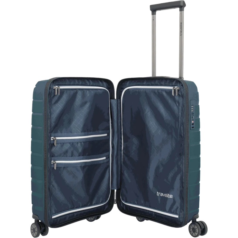 Travelite Air Base 4-Rollen-Kabinentrolley S Slim 55 cm -Eisblau