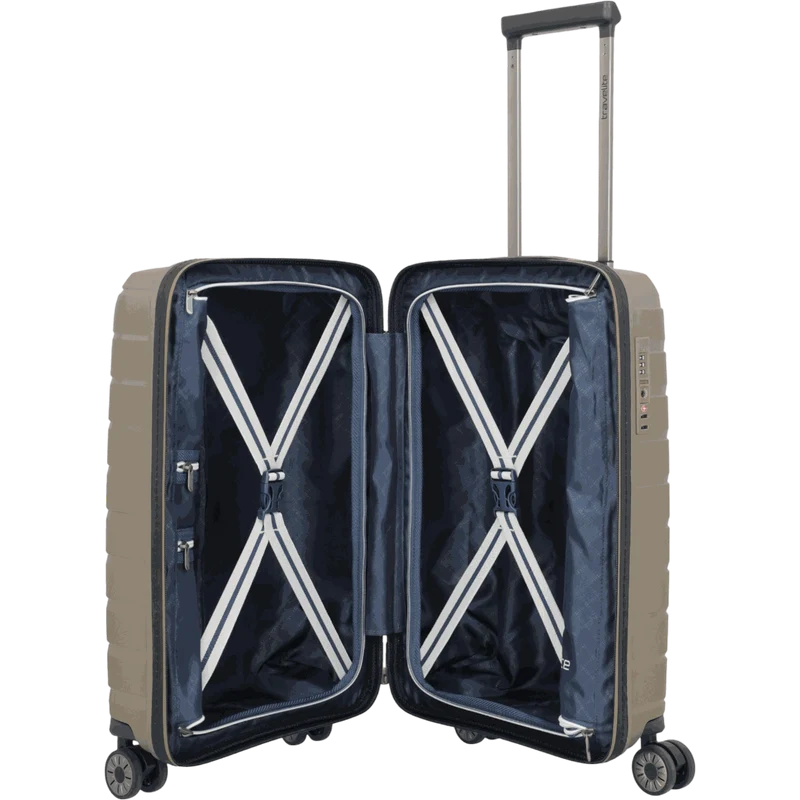 Travelite Air Base 4-Rollen-Kabinentrolley S Slim 55 cm -Champagner