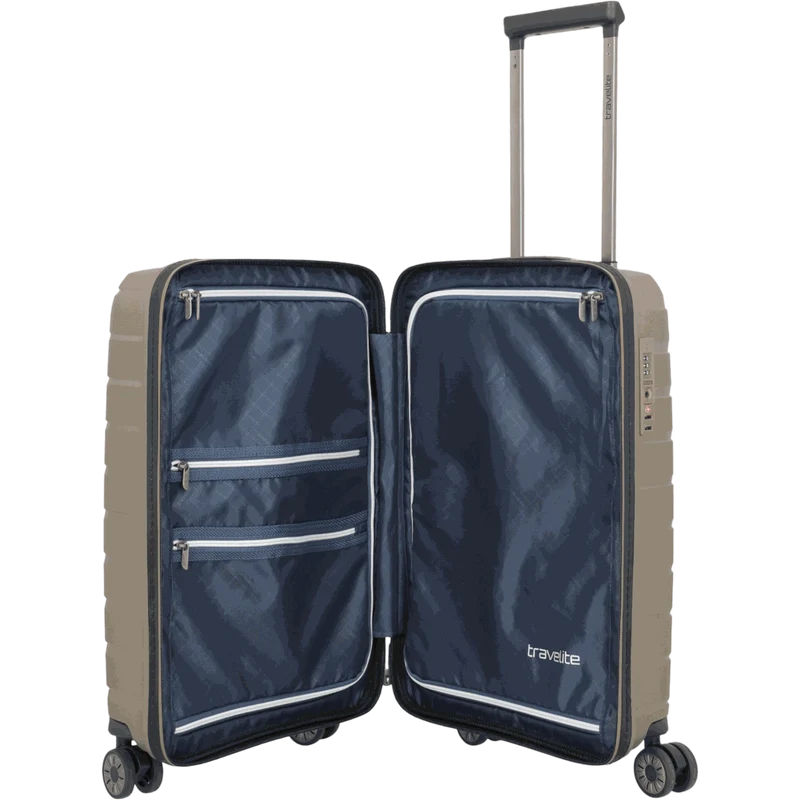 Travelite Air Base 4-Rollen-Kabinentrolley S Slim 55 cm -Champagner