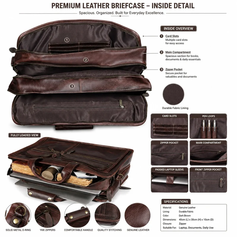 Farm Premium Buffalo Leather Duffle Combo Set