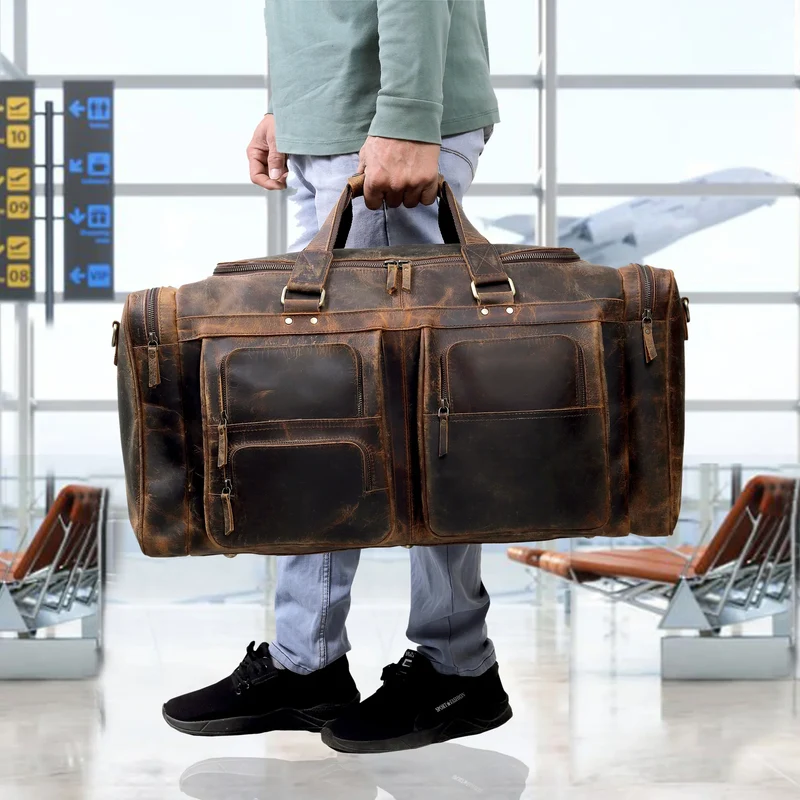 Farm Premium Buffalo Leather Duffle Combo Set