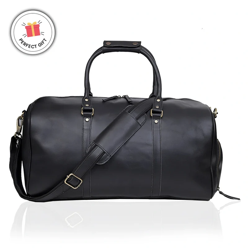 John Leather Duffel Bag Combo