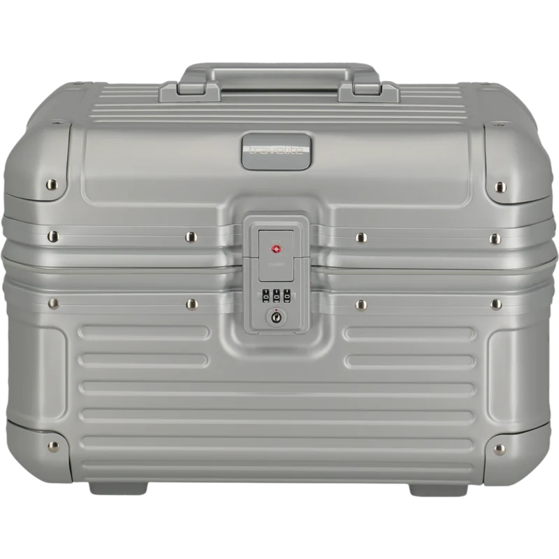 Travelite Next Beautycase aus Aluminium 38 cm -Silber