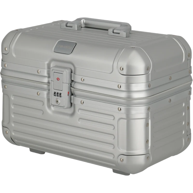 Travelite Next Beautycase aus Aluminium 38 cm -Silber