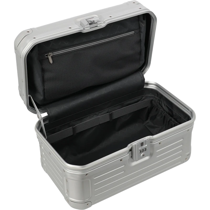 Travelite Next Beautycase aus Aluminium 38 cm -Silber