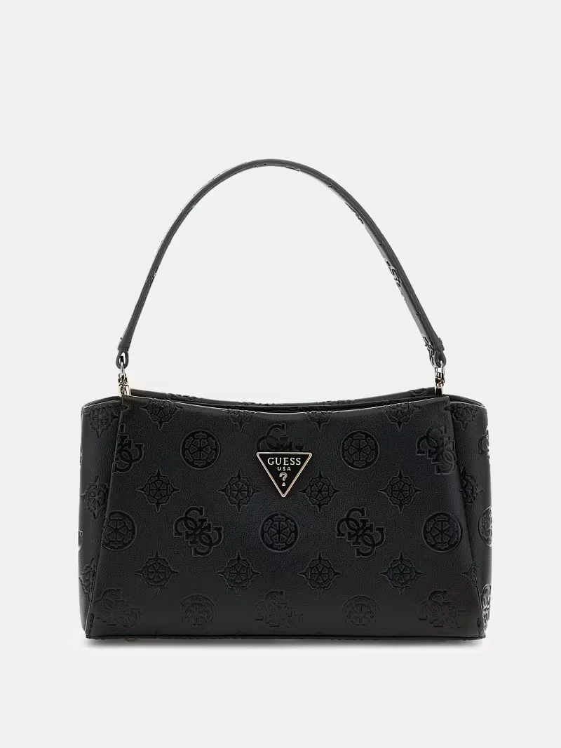 Guess Tisha 4G Peony Mini-Handtasche – Schwarz