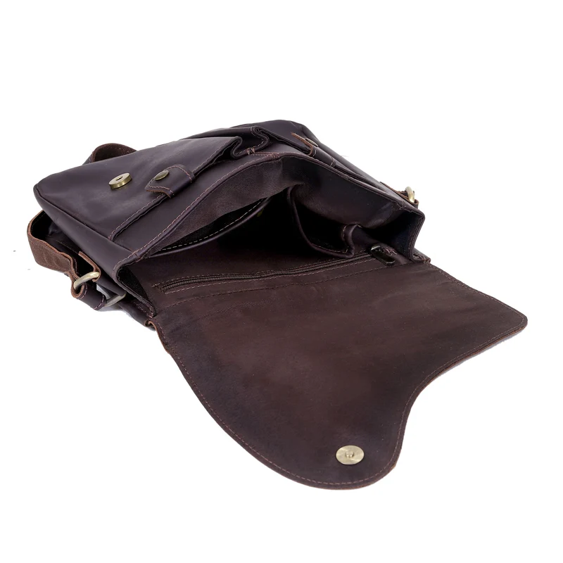 Reef Brown Leather Crossbody Bag
