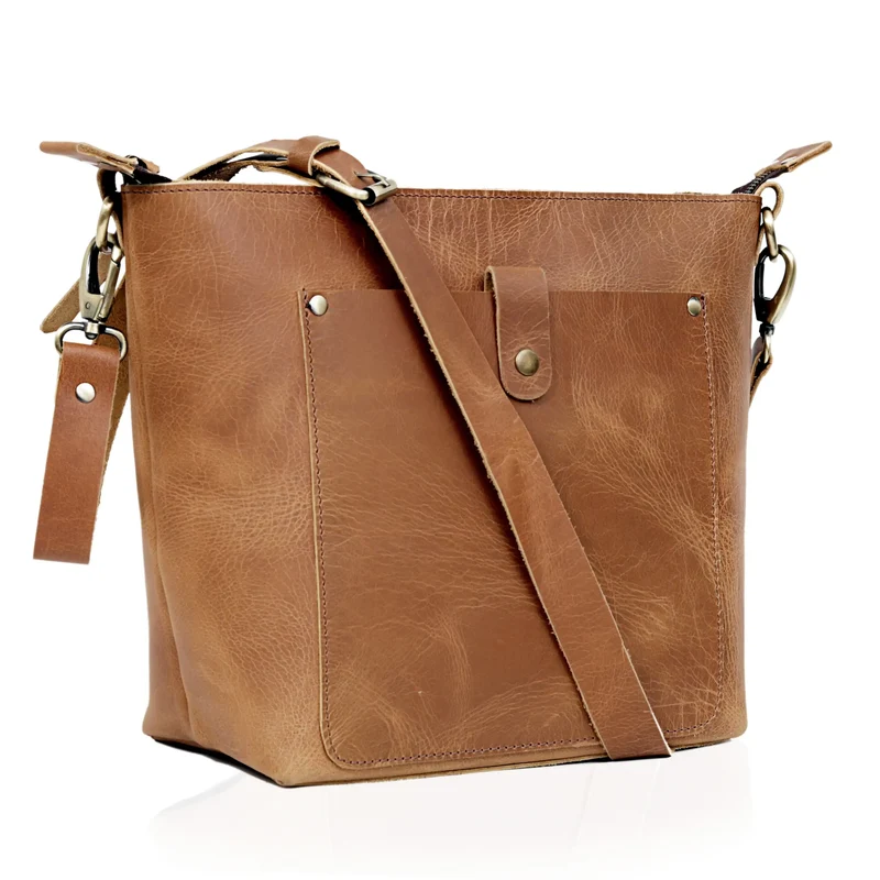 Skylark Buffalo Tan Leather Tote Bag