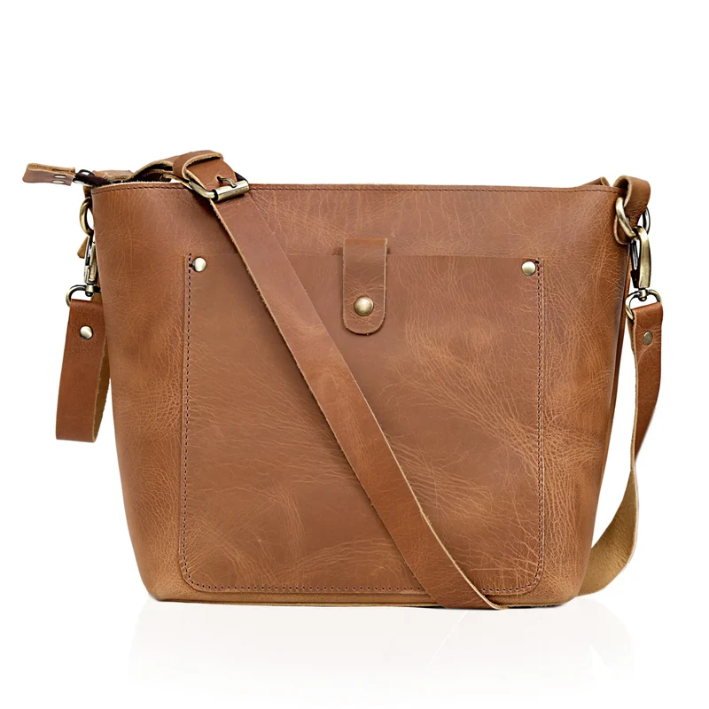 Skylark Buffalo Tan Leather Tote Bag
