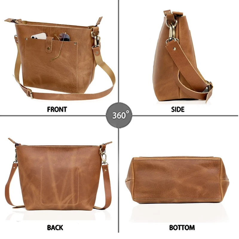 Skylark Buffalo Tan Leather Tote Bag