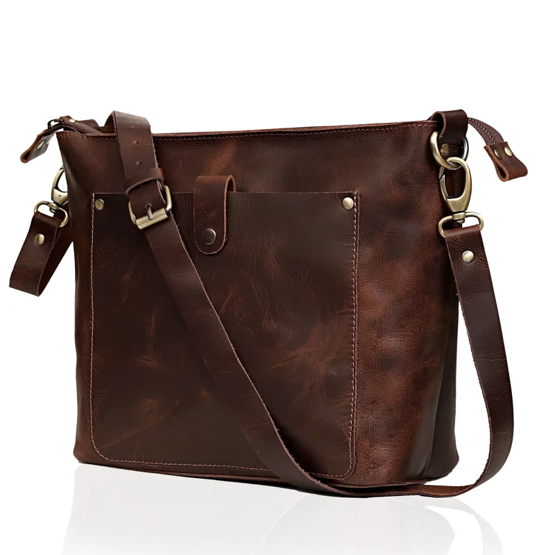 Skylark Buffalo Brown Leather Tote Bag