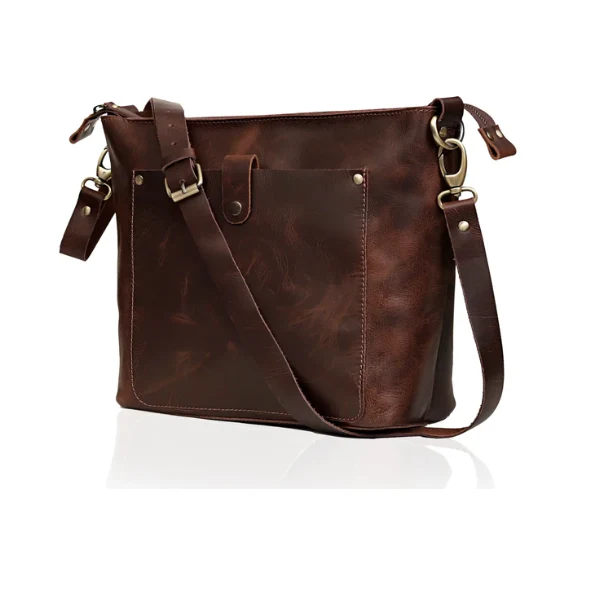 Skylark Buffalo Brown Leather Tote Bag