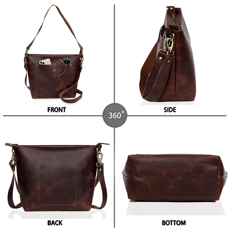 Skylark Buffalo Brown Leather Tote Bag