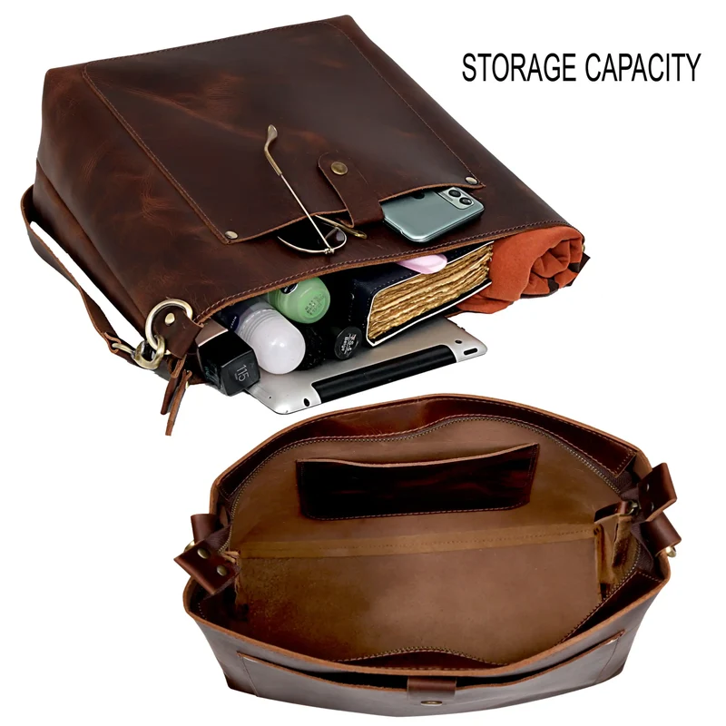 Skylark Buffalo Brown Leather Tote Bag