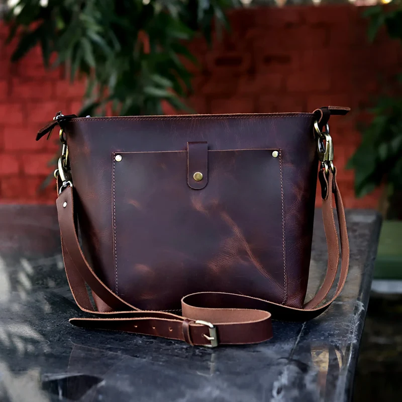 Skylark Buffalo Brown Leather Tote Bag