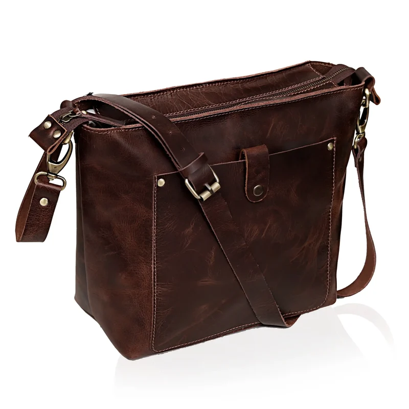 Skylark Buffalo Brown Leather Tote Bag