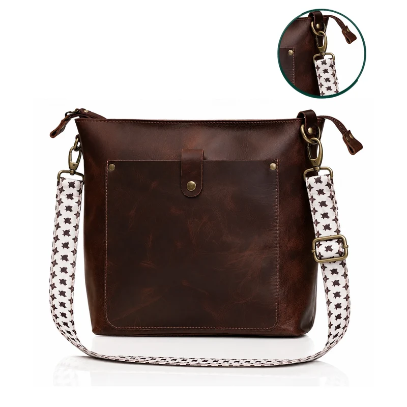 Skylark Buffalo Brown Leather Tote Bag