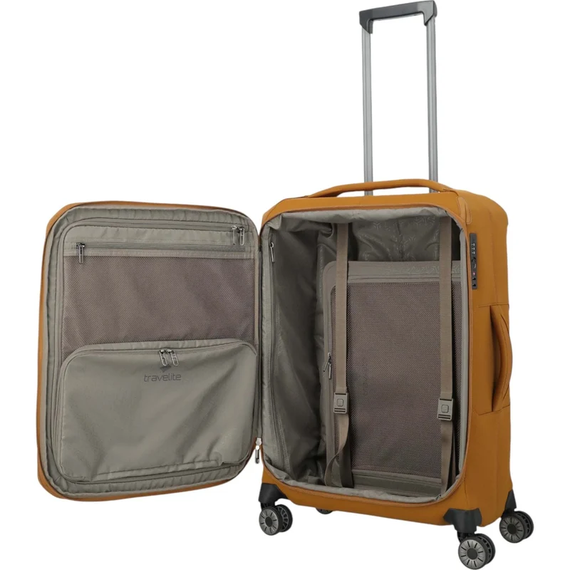 Travelite Priima 4-Rollen-Trolley 68 cm -Curry