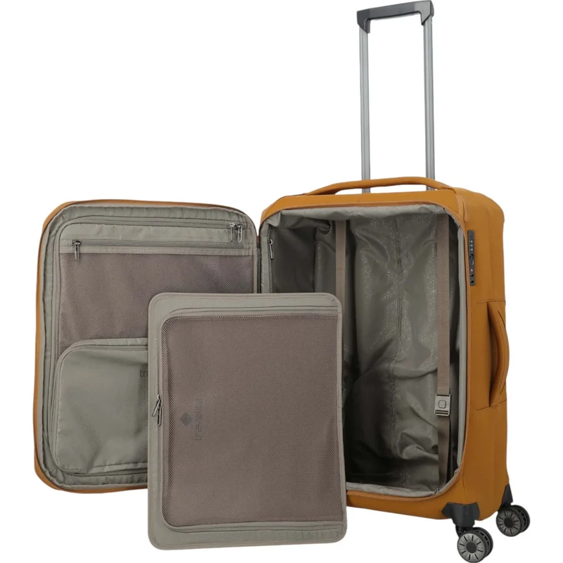 Travelite Priima 4-Rollen-Trolley 68 cm -Curry
