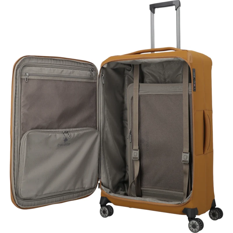 Travelite Priima 4-Rollen-Trolley 79 cm -Curry