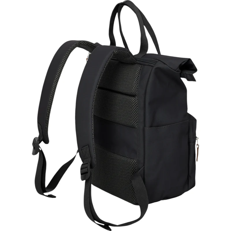 Travelite Basics Short Handle Rolltop-Rucksack 37 cm -Schwarz