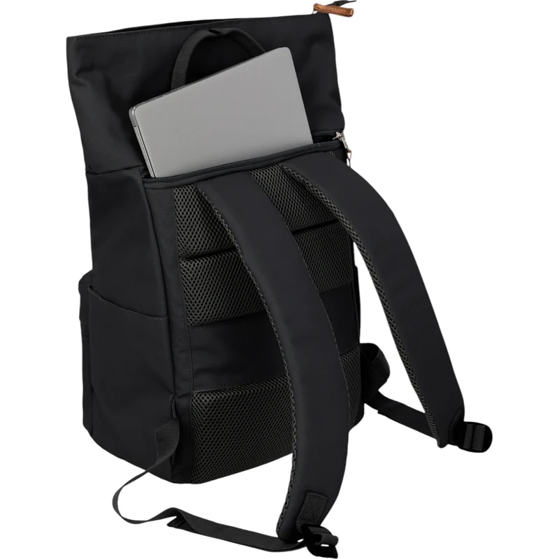 Travelite Basics Short Handle Rolltop-Rucksack 37 cm -Schwarz