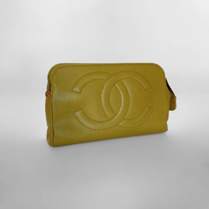 Chanel Kosmetiktasche Kaviarleder