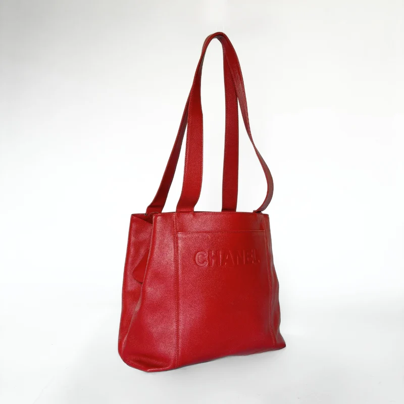 Chanel Groot Shopper Rood leer