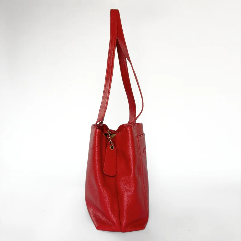 Chanel Groot Shopper Rood leer