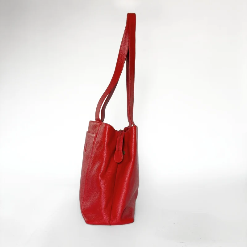 Chanel Groot Shopper Rood leer