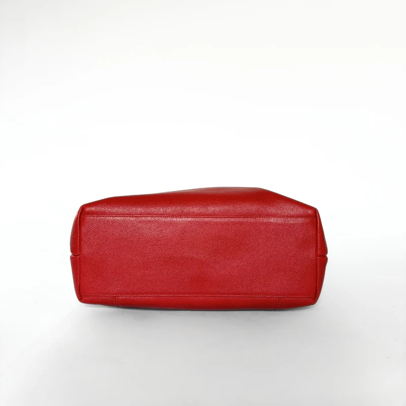 Chanel Groot Shopper Rood leer