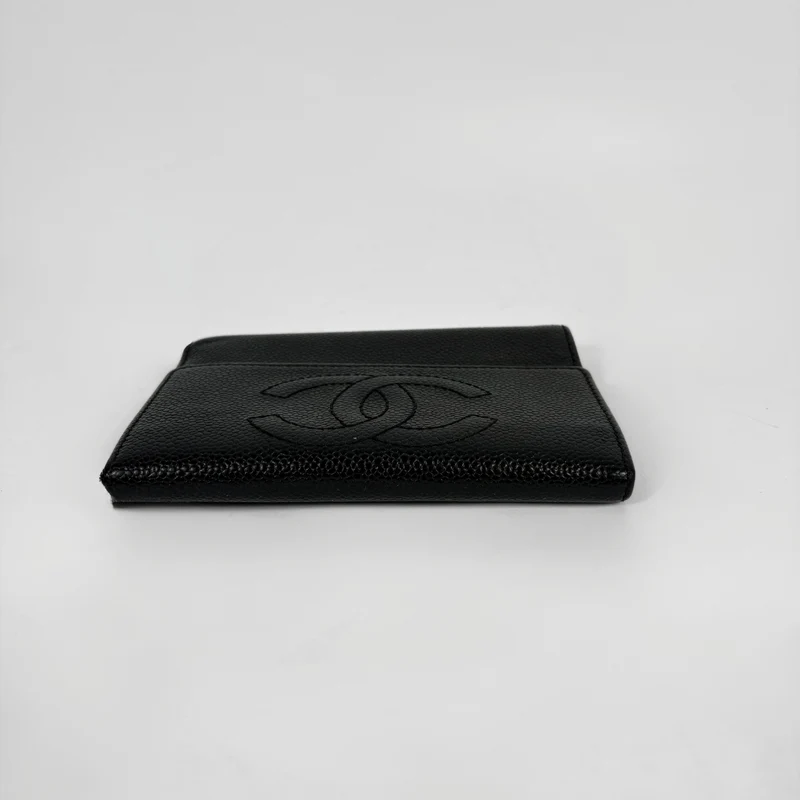 Chanel Portemonnee Medium Kaviaar Leer