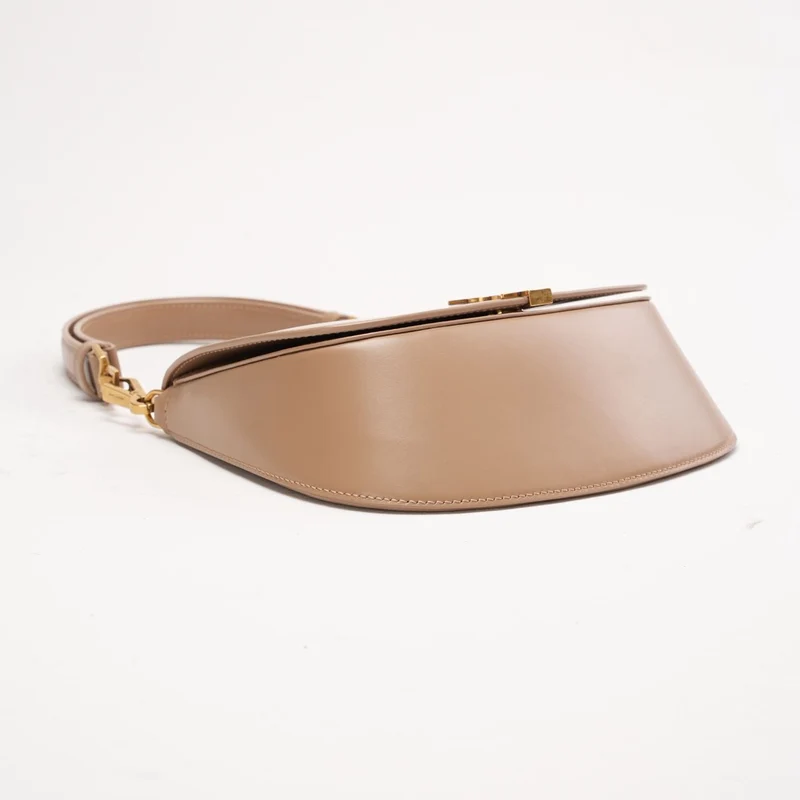 Saint Laurent Beige Mini Voltaire Henkeltasche aus Boxkalbsleder 2024