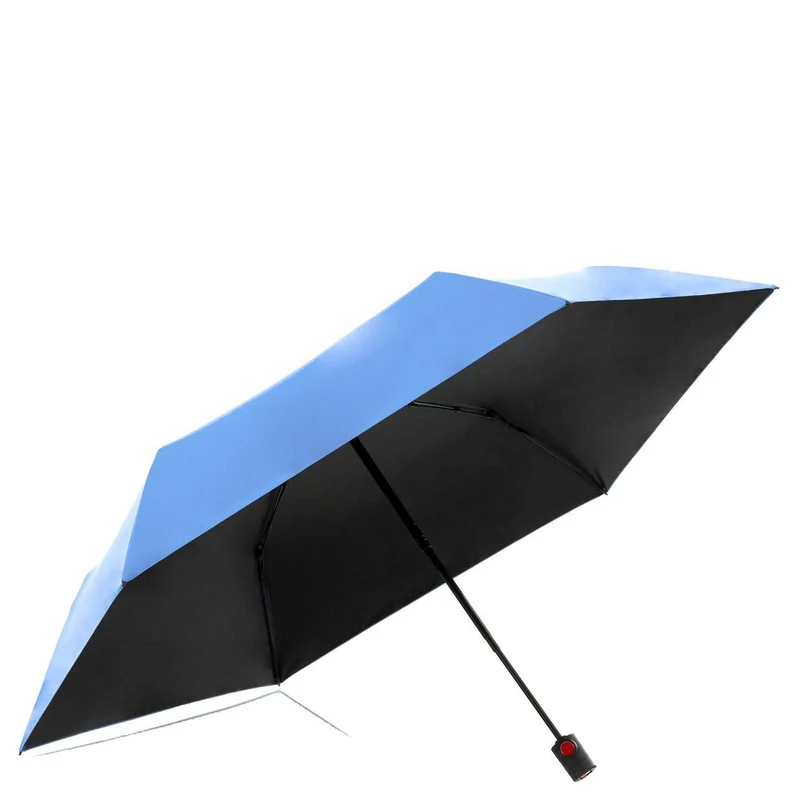 Knirps U.200 Ultra Light Duomatic - Taschenschirm Regenschirm (blue with black coating)