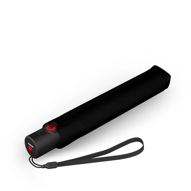 Knirps U.200 Ultra Light Duomatic - Taschenschirm Regenschirm (black with rose coating)