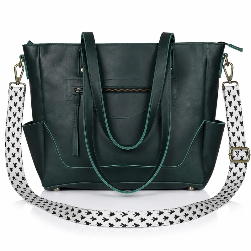 Portland Buffalo Leather Almost Perfect Tote Bag - Green