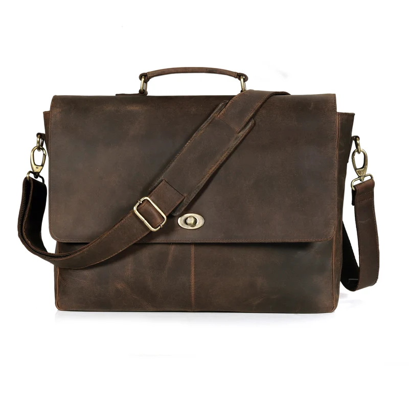 Captain Lawyer Leather Messenger Bag