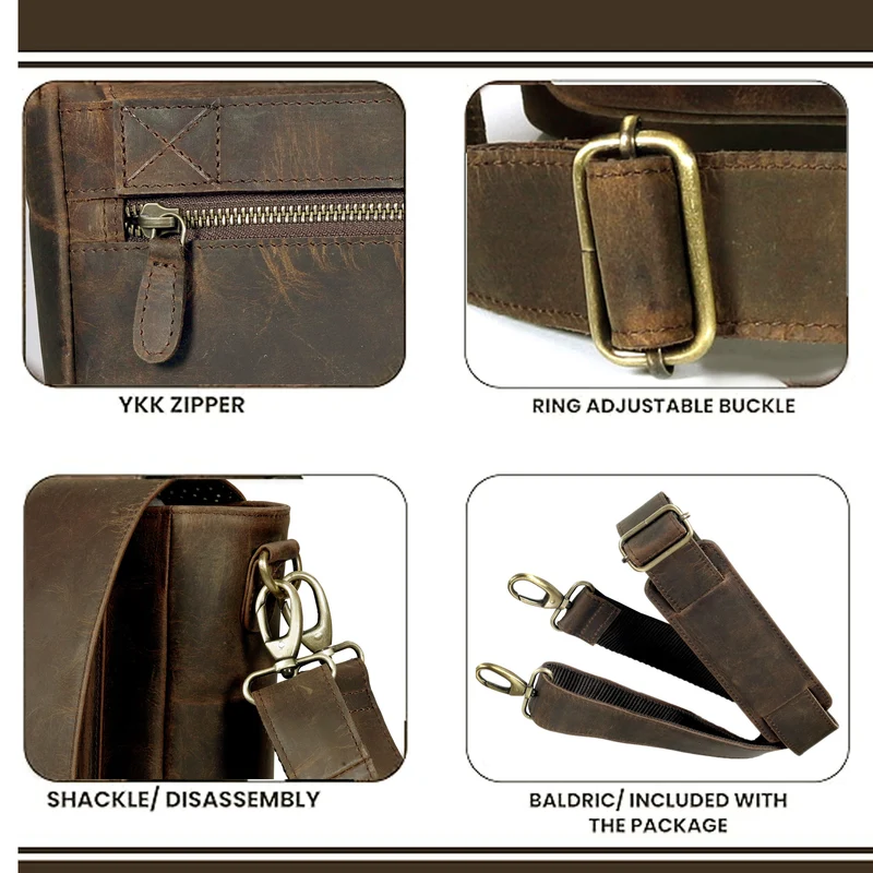 Captain Lawyer Leather Messenger Bag