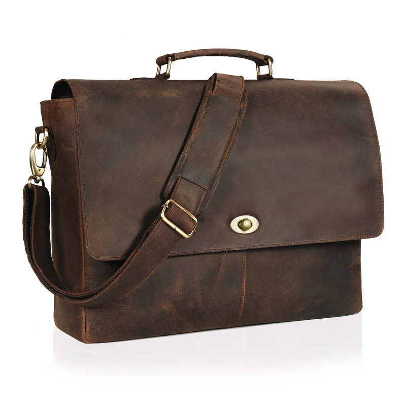 Captain Lawyer Leather Messenger Bag