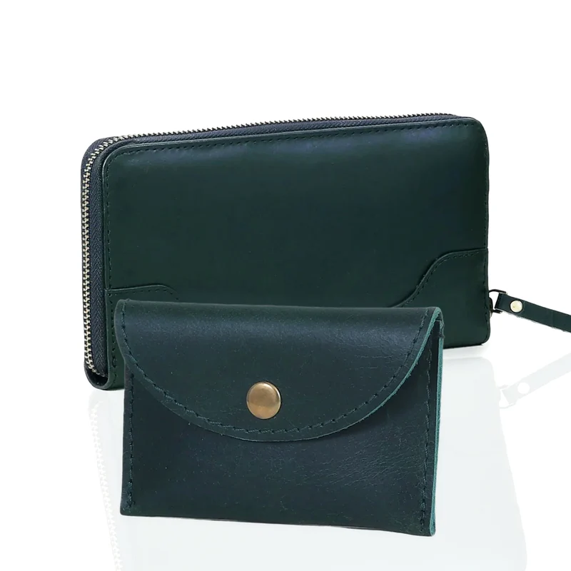 Wallet + Coin Purse - Green