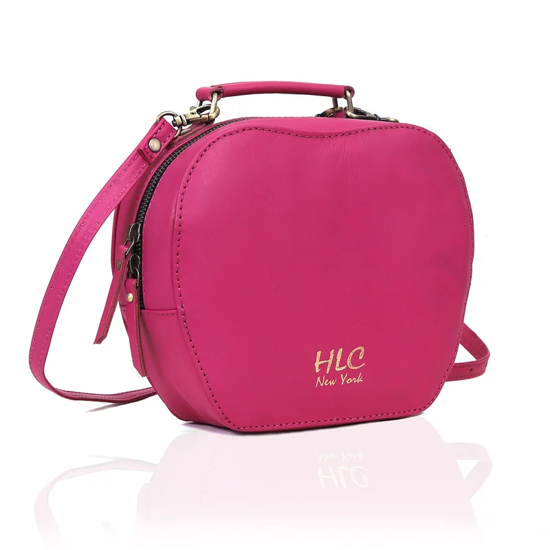 HLC collection Small Apple Cut Crossbody Bag Women - Red