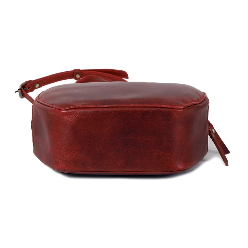 HLC collection Small Apple Cut Crossbody Bag Women - Red