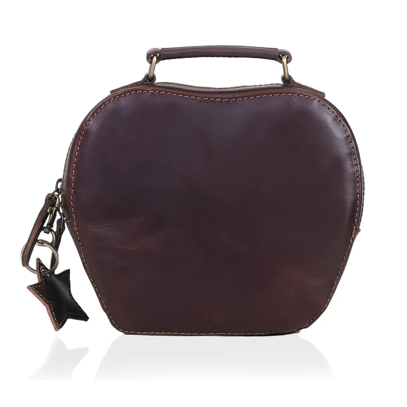 HLC collection Small Apple Cut Crossbody Bag Women - Red