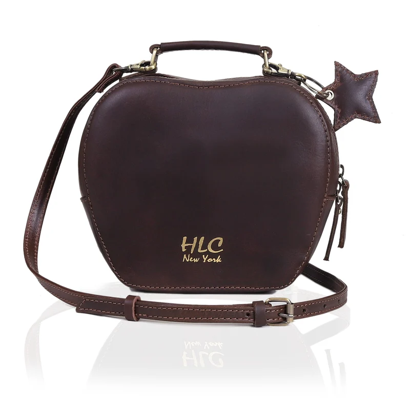 HLC collection Small Apple Cut Crossbody Bag Women - Red