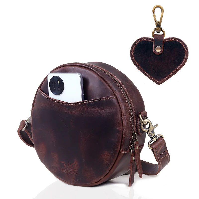 HLC collection Small Apple Cut Crossbody Bag Women - Red