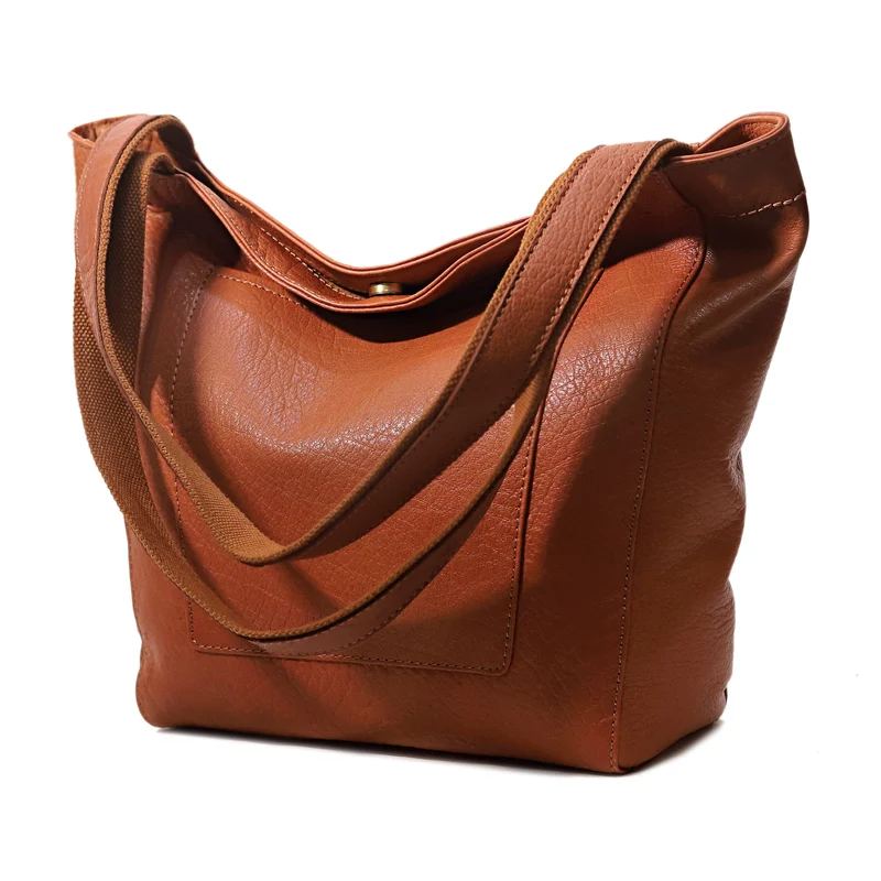 Penelope Leather Tote - Tan