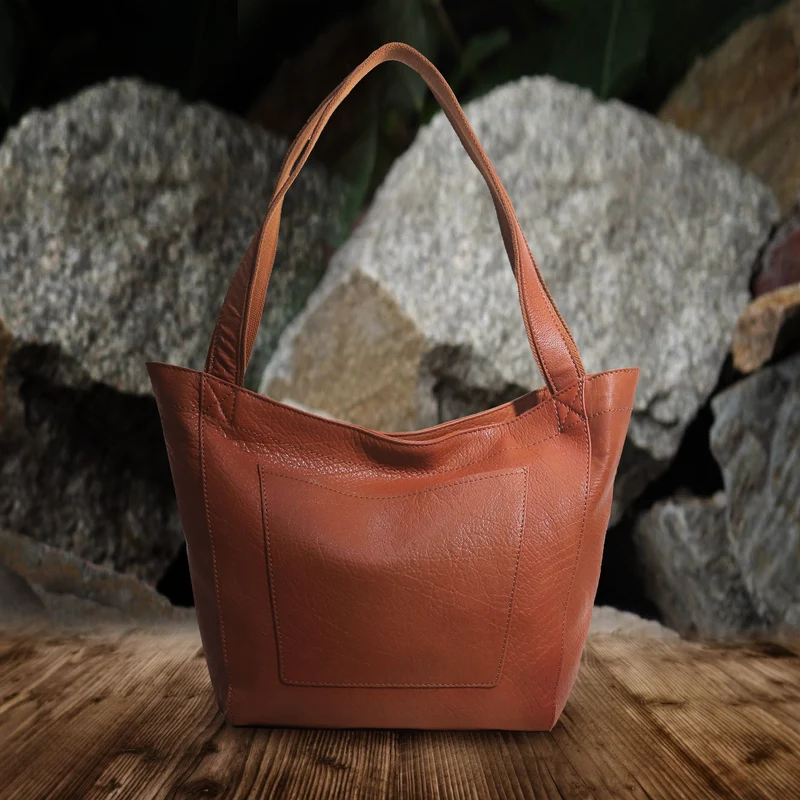Penelope Leather Tote - Tan