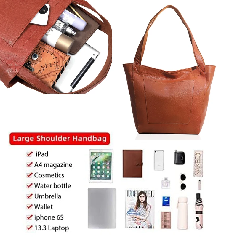 Penelope Leather Tote - Tan