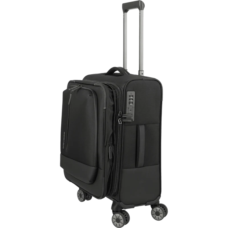 Travelite Crosslite 4-Rollen-Kabinentrolley S erw. 55 cm -Schwarz