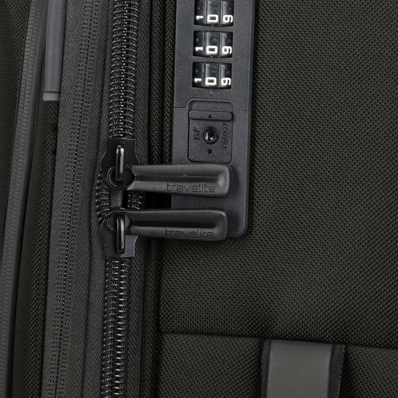 Travelite Crosslite 4-Rollen-Kabinentrolley S erw. 55 cm -Schwarz